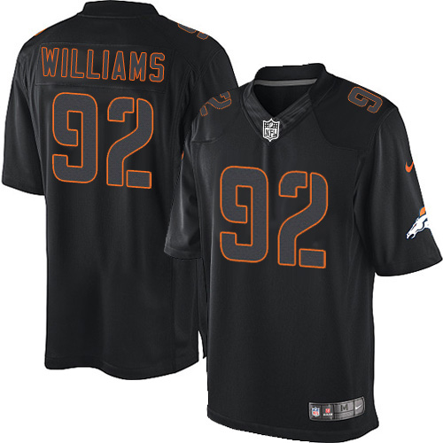 Men's Elite Sylvester Williams Nike Jersey Black - #92 Impact NFL Denver Broncos